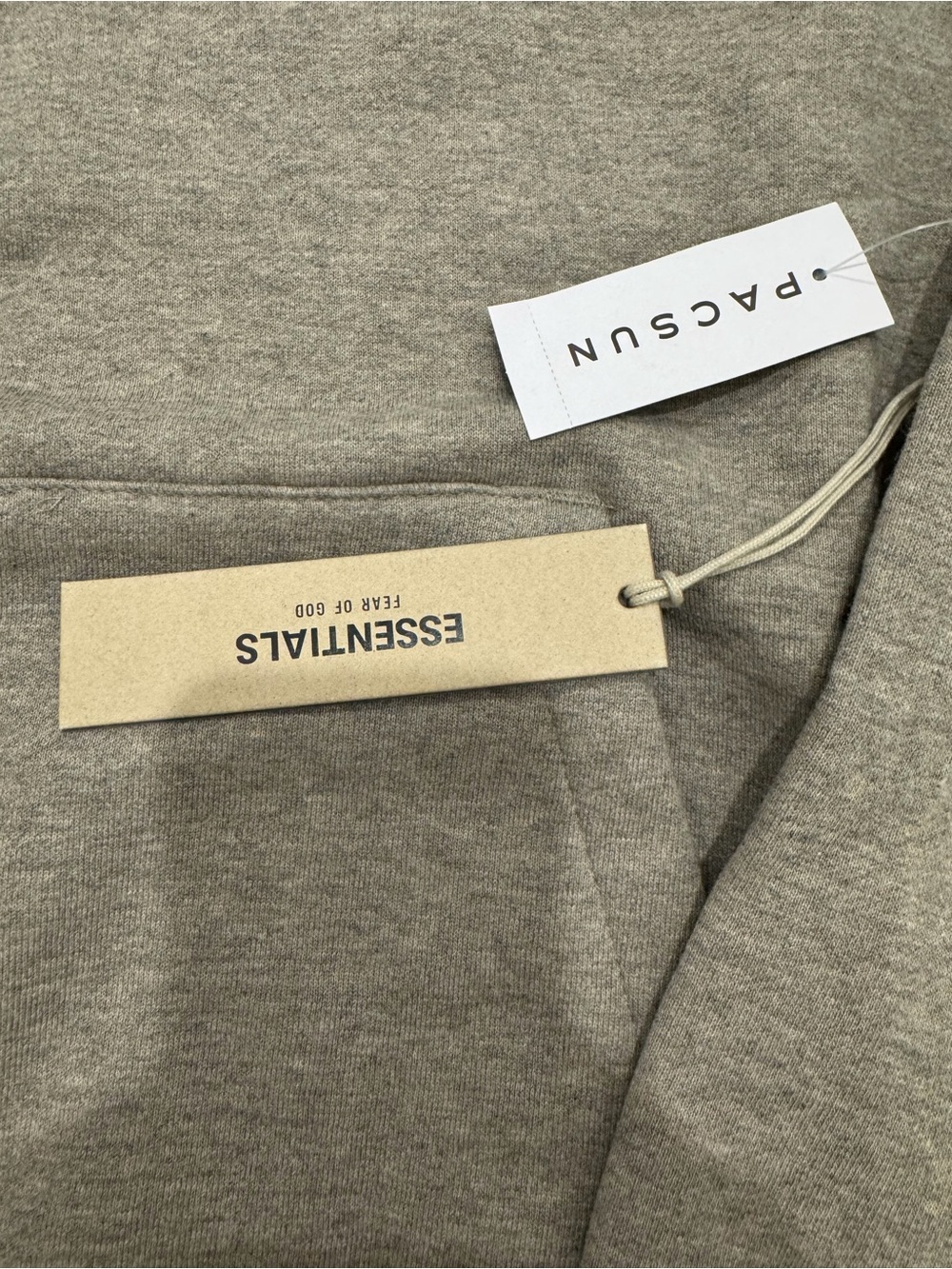Essentials Fear of God Dark Oatmeal Hoodie - Picture 3 of 5